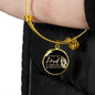 Guide Me Lord Stainless Steel or 18k Gold Circle Bangle Bracelet - Express Your Love Gifts