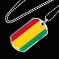 Guinea Flag Necklace Guinea Flag Stainless Steel or 18k Gold Dog Tag 24" - Express Your Love Gifts