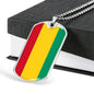 Guinea Flag Necklace Guinea Flag Stainless Steel or 18k Gold Dog Tag 24" - Express Your Love Gifts