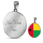 Guineabissau Flag Necklace Guineabissau Flag Stainless Steel or 18k Gold 18-22" - Express Your Love Gifts