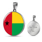 Guineabissau Flag Necklace Guineabissau Flag Stainless Steel or 18k Gold 18-22" - Express Your Love Gifts