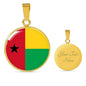 Guineabissau Flag Necklace Guineabissau Flag Stainless Steel or 18k Gold 18-22" - Express Your Love Gifts