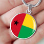 Guineabissau Flag Necklace Guineabissau Flag Stainless Steel or 18k Gold 18-22" - Express Your Love Gifts