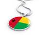 Guineabissau Flag Necklace Guineabissau Flag Stainless Steel or 18k Gold 18-22" - Express Your Love Gifts