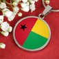 Guineabissau Flag Necklace Guineabissau Flag Stainless Steel or 18k Gold 18-22" - Express Your Love Gifts
