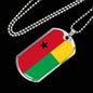 Guineabissau Flag Necklace Guineabissau Flag Stainless Steel or 18k Gold Dog Tag 24" - Express Your Love Gifts