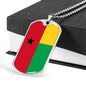 Guineabissau Flag Necklace Guineabissau Flag Stainless Steel or 18k Gold Dog Tag 24" - Express Your Love Gifts