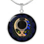 Guitar Alien Circle Necklace Stainless Steel or 18k Gold 18-22" - Express Your Love Gifts