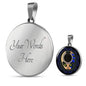Guitar Alien Circle Necklace Stainless Steel or 18k Gold 18-22" - Express Your Love Gifts