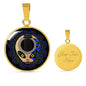 Guitar Alien Circle Necklace Stainless Steel or 18k Gold 18-22" - Express Your Love Gifts