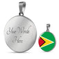 Guyana Flag Necklace Guyana Flag Stainless Steel or 18k Gold 18-22" - Express Your Love Gifts