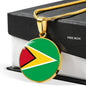 Guyana Flag Necklace Guyana Flag Stainless Steel or 18k Gold 18-22" - Express Your Love Gifts