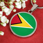 Guyana Flag Necklace Guyana Flag Stainless Steel or 18k Gold 18-22" - Express Your Love Gifts