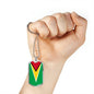 Guyana Flag Necklace Guyana Flag Stainless Steel or 18k Gold Dog Tag 24" - Express Your Love Gifts