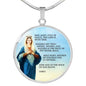Hail Mary Catholic Prayer Circle Necklace Stainless Steel or 18k Gold 18-22" - Express Your Love Gifts