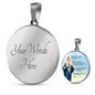 Hail Mary Catholic Prayer Circle Necklace Stainless Steel or 18k Gold 18-22" - Express Your Love Gifts