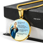Hail Mary Catholic Prayer Circle Necklace Stainless Steel or 18k Gold 18-22" - Express Your Love Gifts