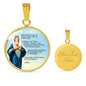 Hail Mary Catholic Prayer Circle Necklace Stainless Steel or 18k Gold 18-22" - Express Your Love Gifts