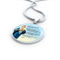 Hail Mary Catholic Prayer Circle Necklace Stainless Steel or 18k Gold 18-22" - Express Your Love Gifts