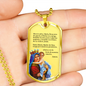 Hail Mary Catholic Prayer In Spanish Dios Te Salve Dog Tag Necklace-Express Your Love Gifts
