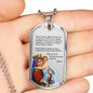 Hail Mary Catholic Prayer In Spanish Dios Te Salve Dog Tag Necklace-Express Your Love Gifts