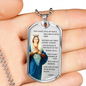 Hail Mary Catholic Prayer Necklace Stainless Steel or 18k Gold Dog Tag 24" Chain-Express Your Love Gifts