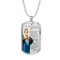 Hail Mary Catholic Prayer Necklace Stainless Steel or 18k Gold Dog Tag 24" Chain-Express Your Love Gifts