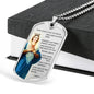 Hail Mary Catholic Prayer Necklace Stainless Steel or 18k Gold Dog Tag 24" Chain-Express Your Love Gifts