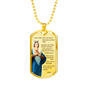 Hail Mary Catholic Prayer Necklace Stainless Steel or 18k Gold Dog Tag 24" Chain-Express Your Love Gifts