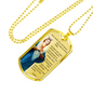 Hail Mary Catholic Prayer Necklace Stainless Steel or 18k Gold Dog Tag 24" Chain-Express Your Love Gifts