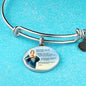 Hail Mary Catholic Prayer Stainless Steel or 18k Gold Circle Bangle Bracelet - Express Your Love Gifts