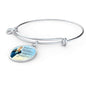 Hail Mary Catholic Prayer Stainless Steel or 18k Gold Circle Bangle Bracelet - Express Your Love Gifts