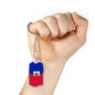 Haiti Flag Necklace Haiti Flag Stainless Steel or 18k Gold Dog Tag 24" - Express Your Love Gifts