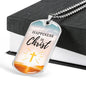 Happiness Is Christ Psalm Necklace Stainless Steel or 18k Gold Dog Tag 24" Chain-Express Your Love Gifts