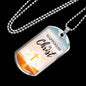 Happiness Is Christ Psalm Necklace Stainless Steel or 18k Gold Dog Tag 24" Chain-Express Your Love Gifts