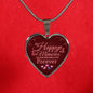 Happy Memories Necklace Stainless Steel or 18k Gold Heart Pendant 18-22" - Express Your Love Gifts