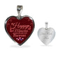 Happy Memories Necklace Stainless Steel or 18k Gold Heart Pendant 18-22" - Express Your Love Gifts
