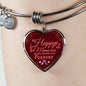 Happy Memories Stainless Steel or 18k Gold Heart Bangle Bracelet - Express Your Love Gifts