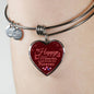 Happy Memories Stainless Steel or 18k Gold Heart Bangle Bracelet - Express Your Love Gifts