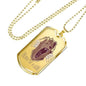 Heart Of A Lion Dog Tag Stainless Steel or 18k Gold 24" Chain - Express Your Love Gifts