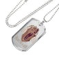 Heart Of A Lion Dog Tag Stainless Steel or 18k Gold 24" Chain - Express Your Love Gifts
