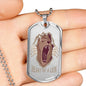 Heart Of A Lion Dog Tag Stainless Steel or 18k Gold 24" Chain - Express Your Love Gifts