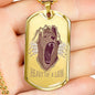 Heart Of A Lion Dog Tag Stainless Steel or 18k Gold 24" Chain - Express Your Love Gifts