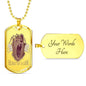 Heart Of A Lion Dog Tag Stainless Steel or 18k Gold 24" Chain - Express Your Love Gifts