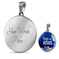High On Jesus Circle Necklace Stainless Steel or 18k Gold 18-22" - Express Your Love Gifts