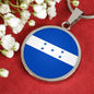 Honduras Flag Necklace Honduras Flag Stainless Steel or 18k Gold 18-22" - Express Your Love Gifts