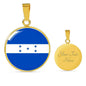 Honduras Flag Necklace Honduras Flag Stainless Steel or 18k Gold 18-22" - Express Your Love Gifts