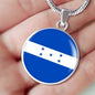 Honduras Flag Necklace Honduras Flag Stainless Steel or 18k Gold 18-22" - Express Your Love Gifts