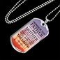 Honor Your Parents Ephesians Necklace Stainless Steel or 18k Gold Dog Tag 24" Chain-Express Your Love Gifts