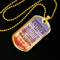 Honor Your Parents Ephesians Necklace Stainless Steel or 18k Gold Dog Tag 24" Chain-Express Your Love Gifts